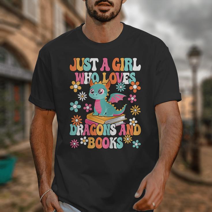 Just A Girl Who Loves Dragons And Books Reading Bookworm Unisex T-Shirt