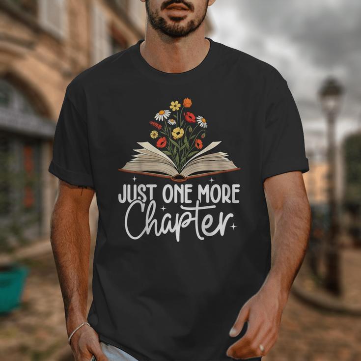Just One More Chapter Floral Book Reading Girl Bookworm Unisex T-Shirt Just One More Chapter Floral Book Reading Girl Bookworm Unisex T-Shirt