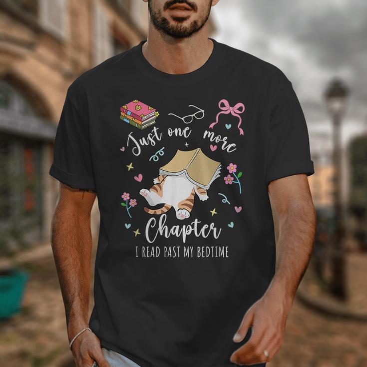 Just One More Chapter I Read Past My Bedtime Cat Book Lover Unisex T-Shirt Just One More Chapter I Read Past My Bedtime Cat Book Lover Unisex T-Shirt