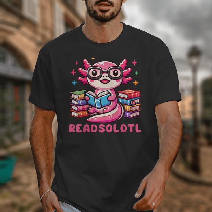 Kawaii Axolotl Readsolotl Book Lover Reading Bookworm Girls Unisex T-Shirt Kawaii Axolotl Readsolotl Book Lover Reading Bookworm Girls Unisex T-Shirt