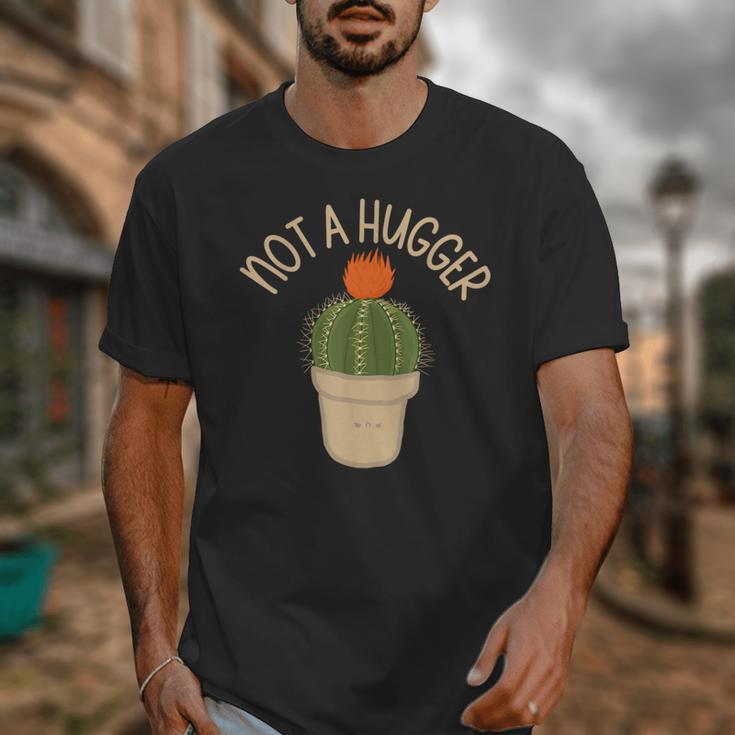 Kawaii Grumpy Cactus Not a Hugger Plant Introvert Unisex T-Shirt