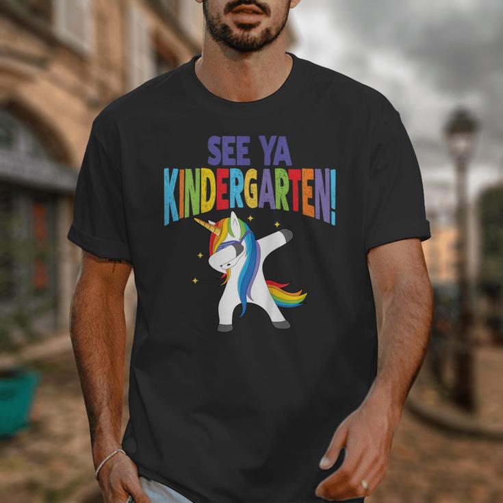 Kids Dabbing Unicorn Kindergarten Graduation See Ya Unisex T-Shirt