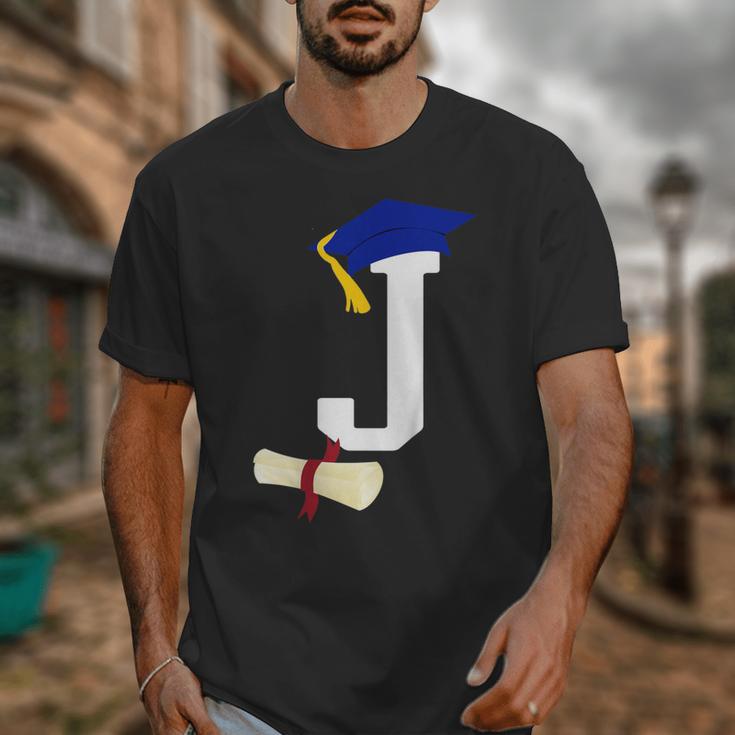Kids Initial J Letter For Boys Preschool Graduation Kindergarten Unisex T-Shirt