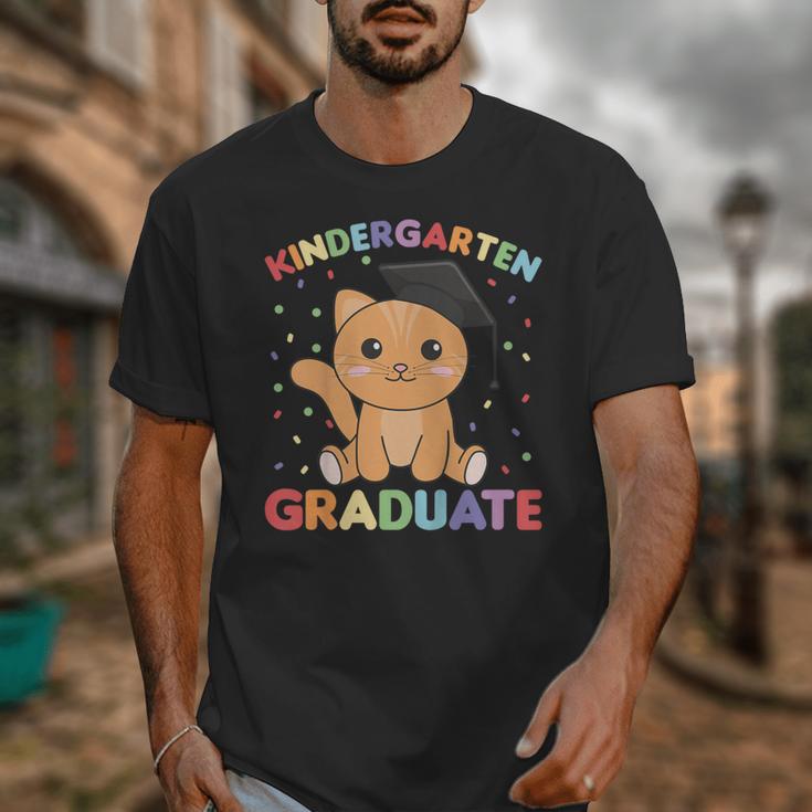 Kids Kindergarten Graduate Cat Graduation Unisex T-Shirt