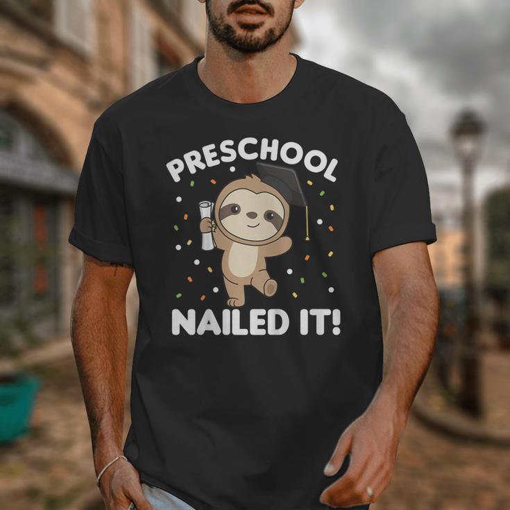Kids Kids Preschool Nailed It Sloth Graduation Unisex T-Shirt