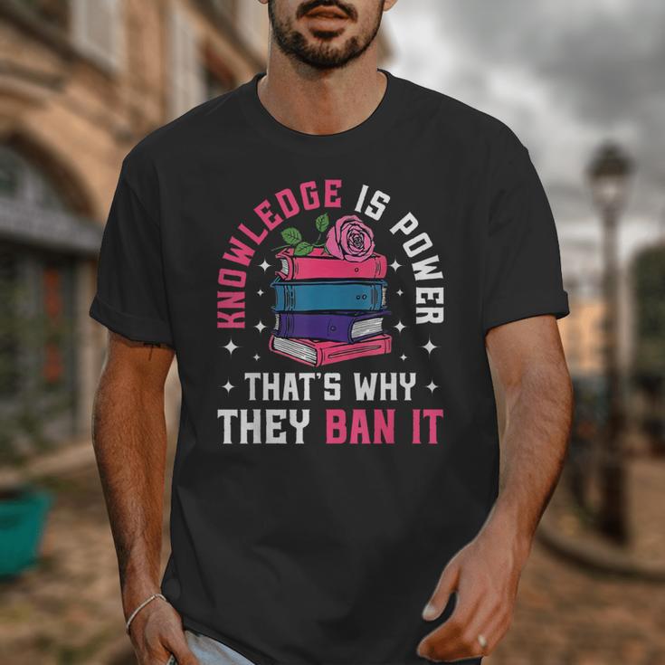 Knowledge Is Power Book Club Librarian Read Banned Books Unisex T-Shirt