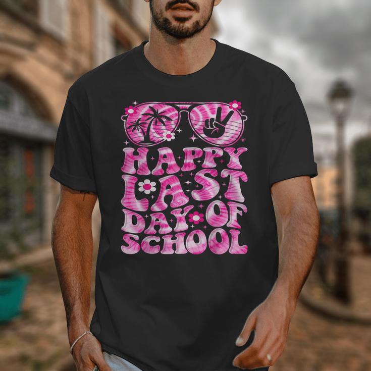 Last Day Of School Teacher Students School Graduation Groovy Unisex T-Shirt
