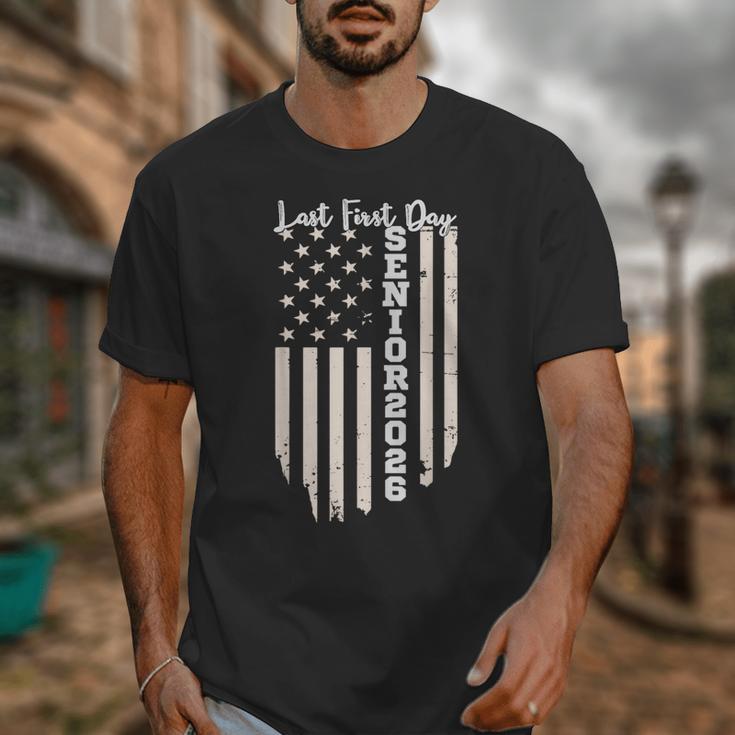 Last First Day Senior 2026 USA Flag Graduation Class Of 2026 Unisex T-Shirt