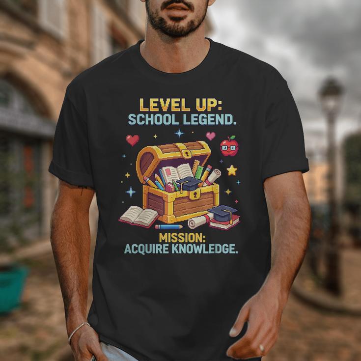Level Up School Legend Video Game Pixel Art Graduation Unisex T-Shirt