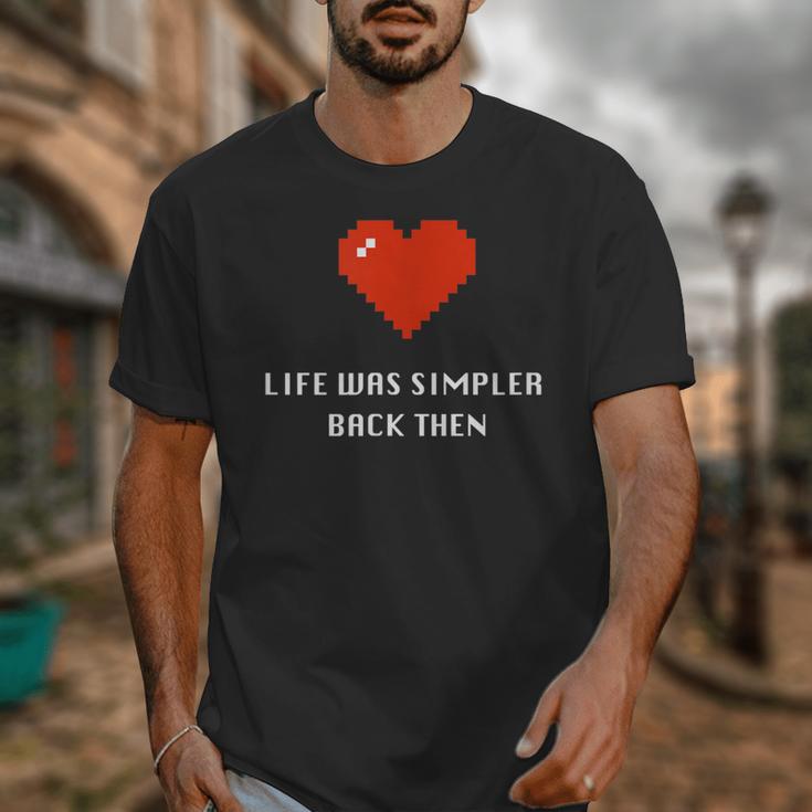Life Was Simpler Back Then Nostalgia Retro Game Unisex T-Shirt