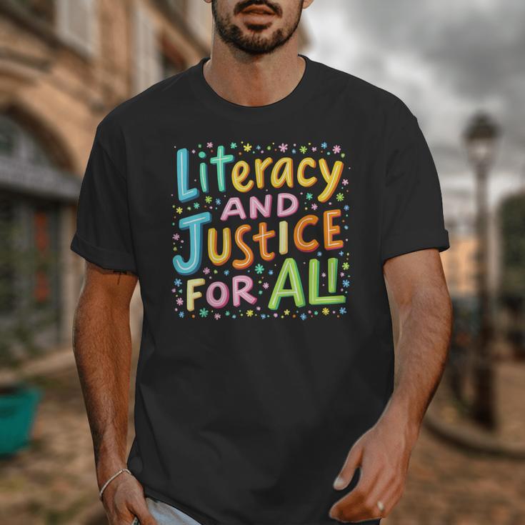 Literacy And Justice For All Protect Banned Books Library Unisex T-Shirt Literacy And Justice For All Protect Banned Books Library Unisex T-Shirt