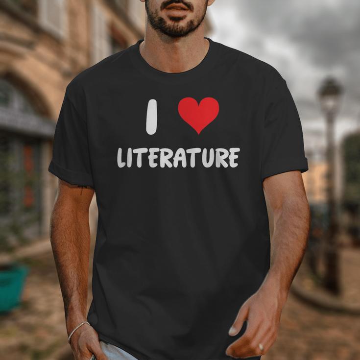 I Love Literature Heart Books Writing Reading Read Write Unisex T-Shirt
