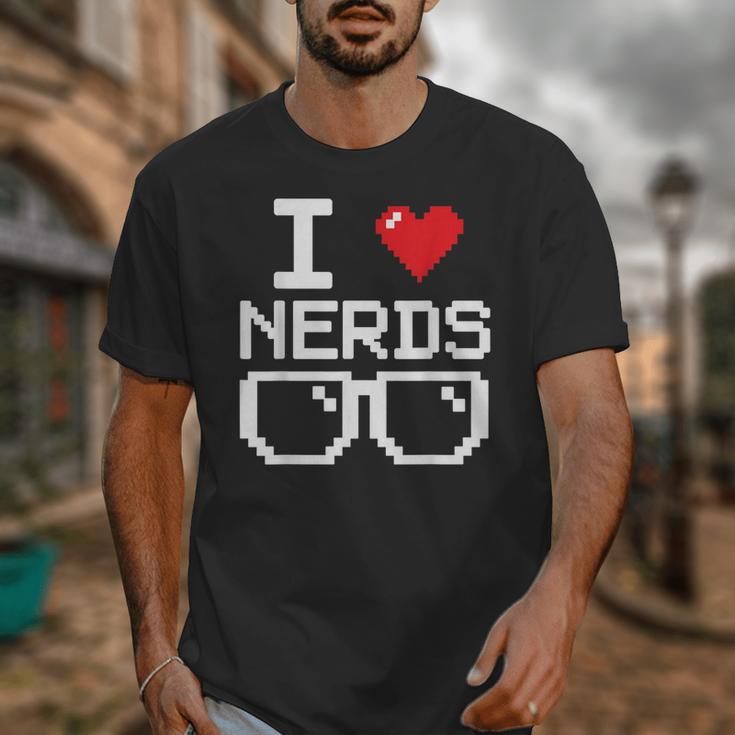 I Love Nerds I Heart Nerds For Science Book Knowledge Geeks Unisex T-Shirt