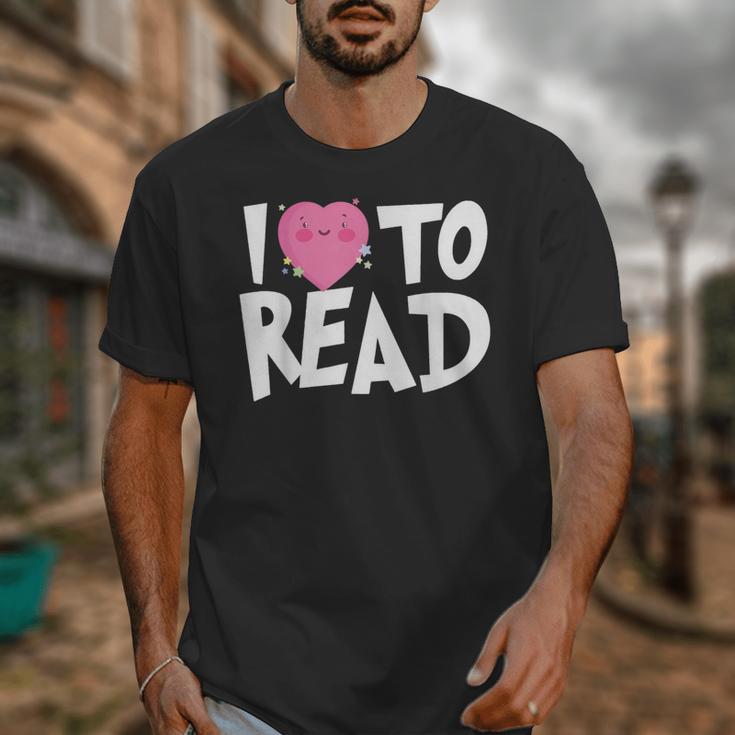 I LOVE TO READ Reading Books Bookworm Library Day Novelty Unisex T-Shirt