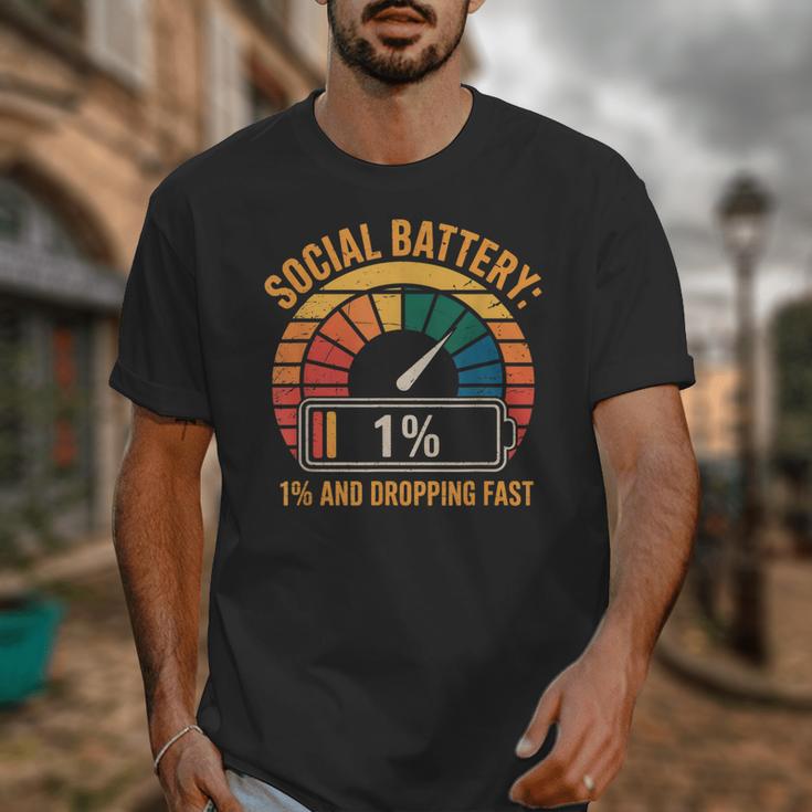 Low Social Battery Introvert Energy Unisex T-Shirt Low Social Battery Introvert Energy Unisex T-Shirt