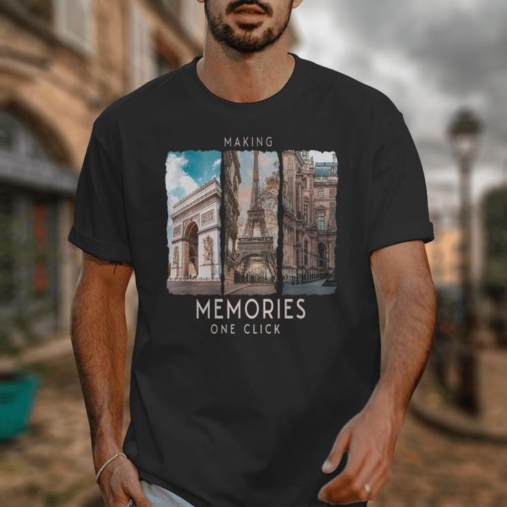 Making Memories In Paris Photo Nostalgia Travel Humor Unisex T-Shirt Making Memories In Paris Photo Nostalgia Travel Humor Unisex T-Shirt