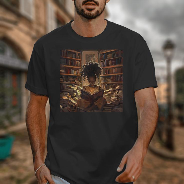Melanin Afro Women Educated Reading Book History Unisex T-Shirt