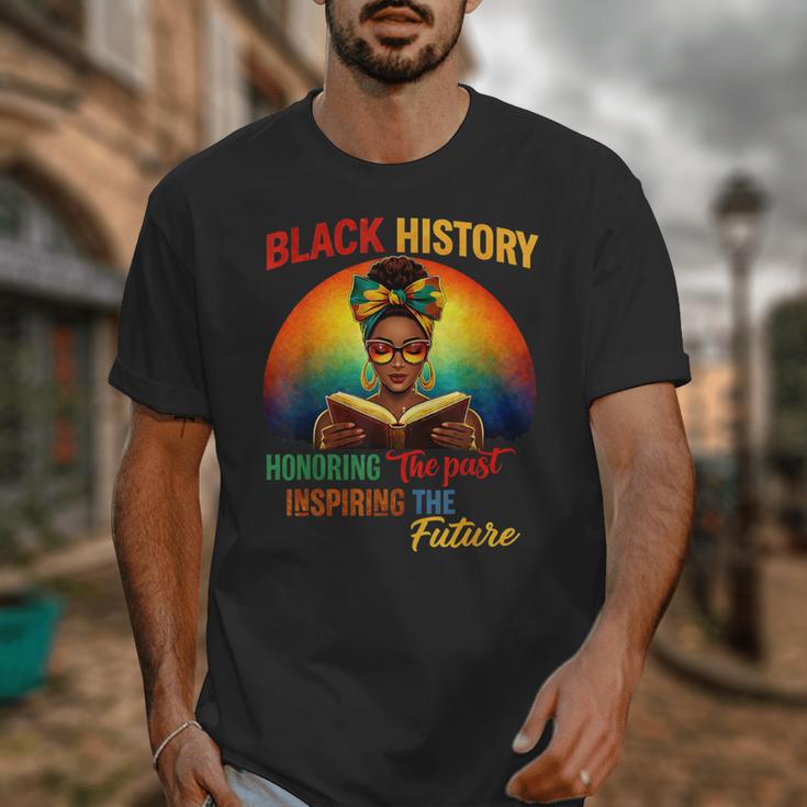Melanin Honoring Past Inspiring Pride Book Month Unisex T-Shirt