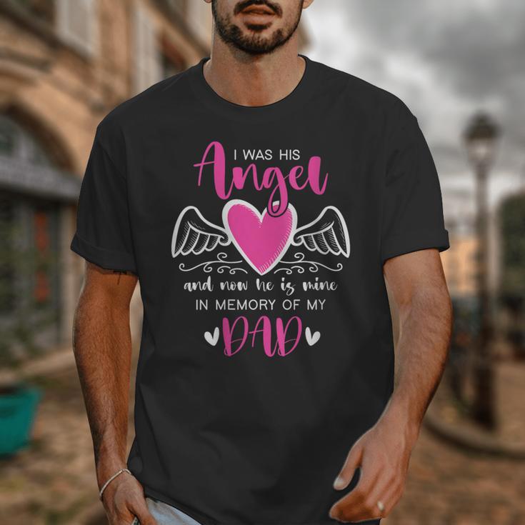 Memory Of My Dad I Was Her Angel Now She Is Mine Heaven Unisex T-Shirt Memory Of My Dad I Was Her Angel Now She Is Mine Heaven Unisex T-Shirt