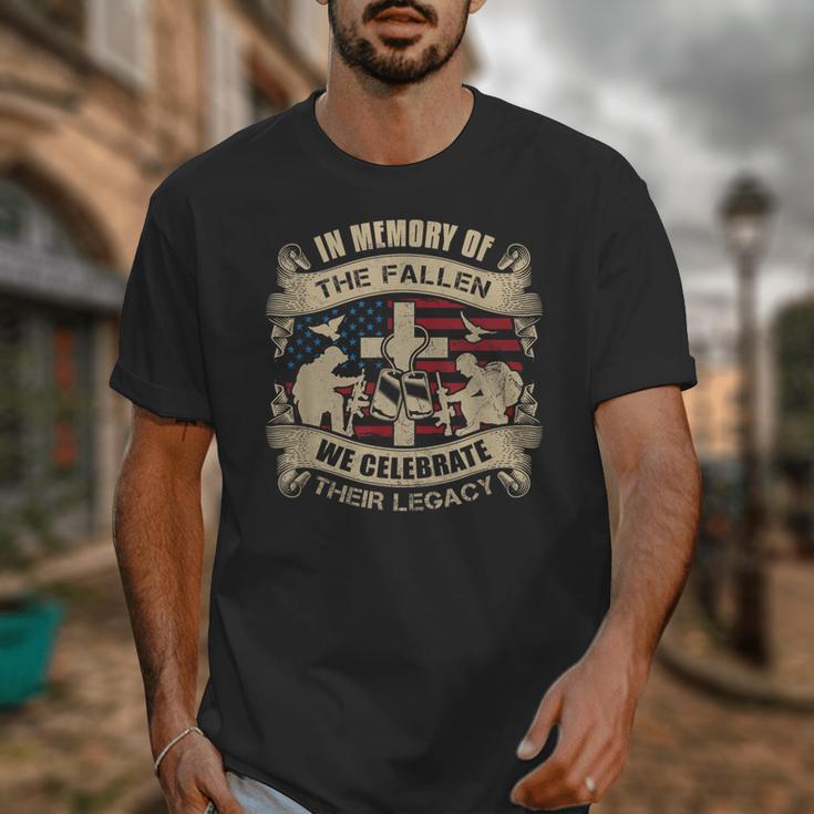 IN MEMORY OF THE FALLEN WE CELEBRATE THEIR LEGACY Unisex T-Shirt IN MEMORY OF THE FALLEN WE CELEBRATE THEIR LEGACY Unisex T-Shirt