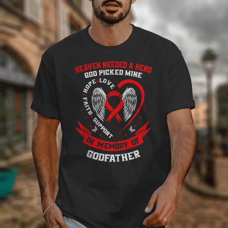In Memory Godfather Heart Disease Awareness Month Memorial Unisex T-Shirt