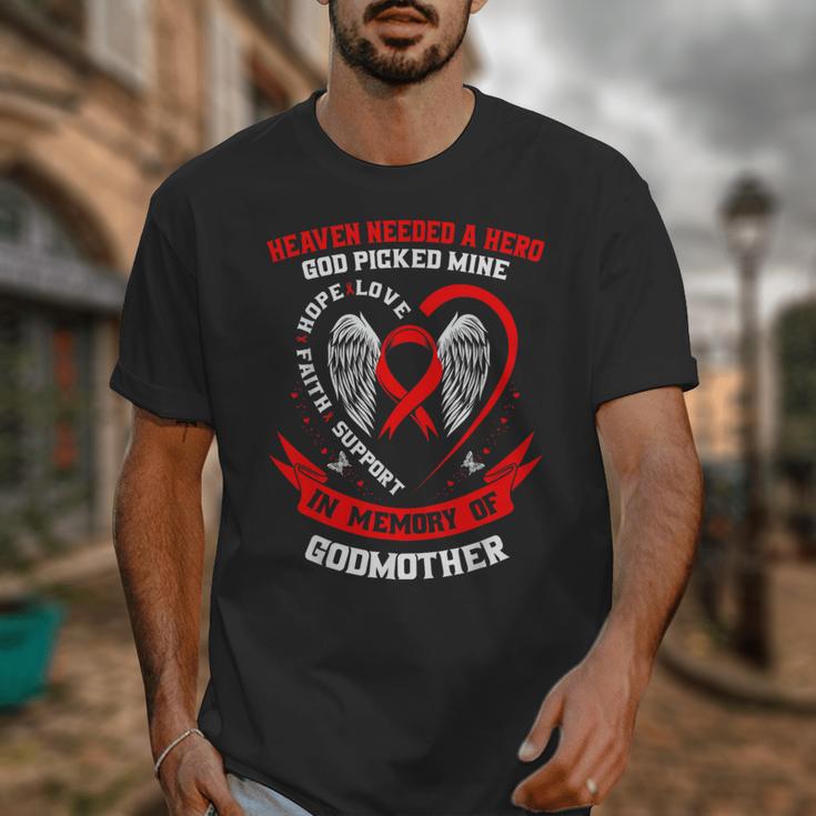 In Memory Godmother Heart Disease Awareness Month Memorial Unisex T-Shirt In Memory Godmother Heart Disease Awareness Month Memorial Unisex T-Shirt
