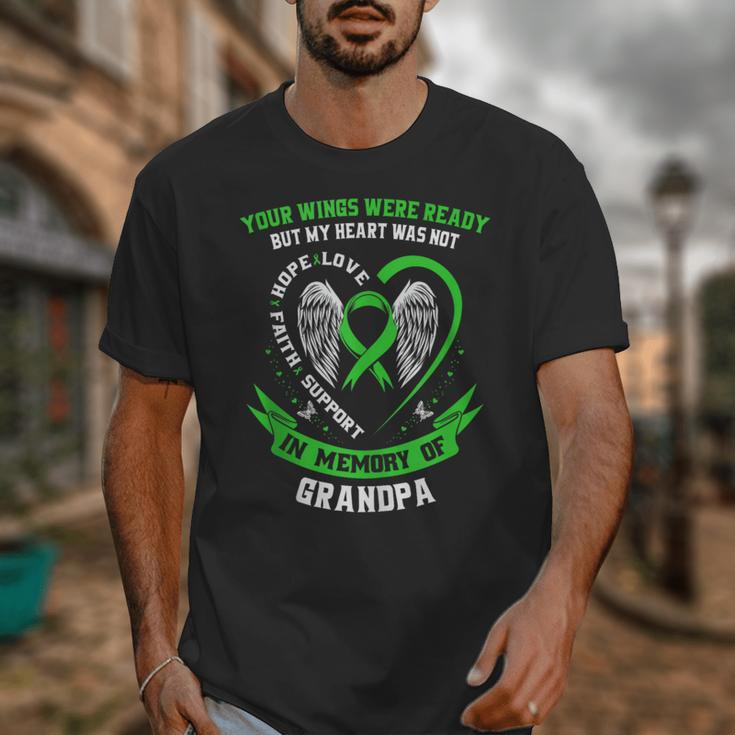 In Memory Of Grandpa Non Hodgkins Lymphoma Awareness Cancer Unisex T-Shirt