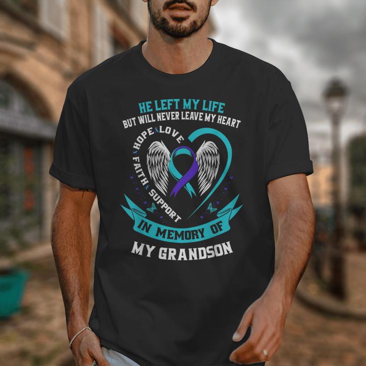 In Memory Of My Grandson Suicide Awareness Loss Of Loved One Unisex T-Shirt