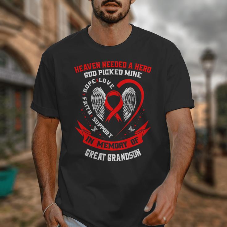 In Memory Great Grandson Heart Disease Awareness Month Unisex T-Shirt In Memory Great Grandson Heart Disease Awareness Month Unisex T-Shirt