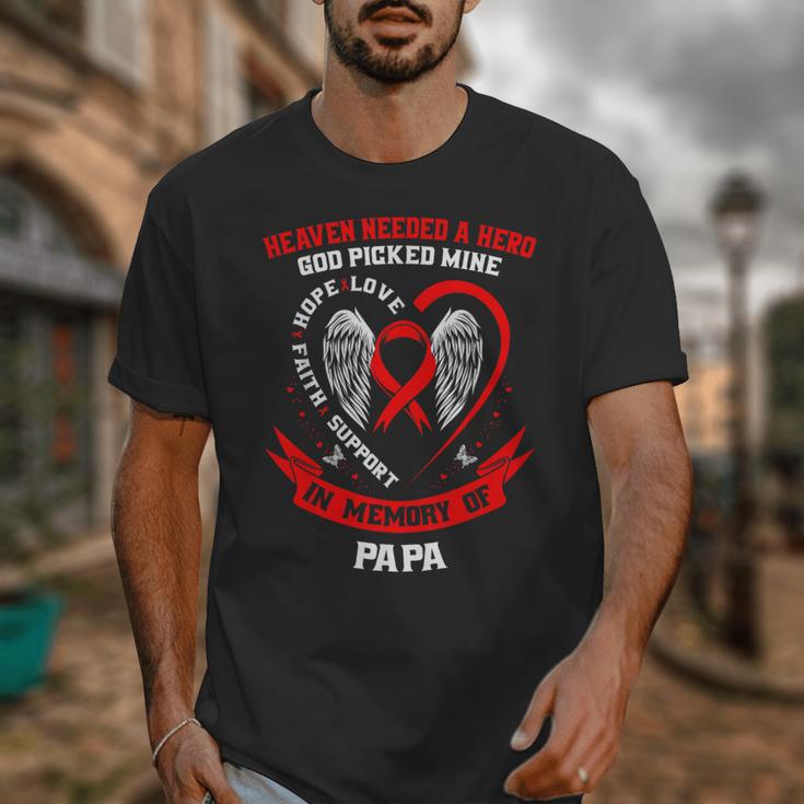 In Memory Of My Papa Heart Disease Awareness Month Memorial Unisex T-Shirt In Memory Of My Papa Heart Disease Awareness Month Memorial Unisex T-Shirt