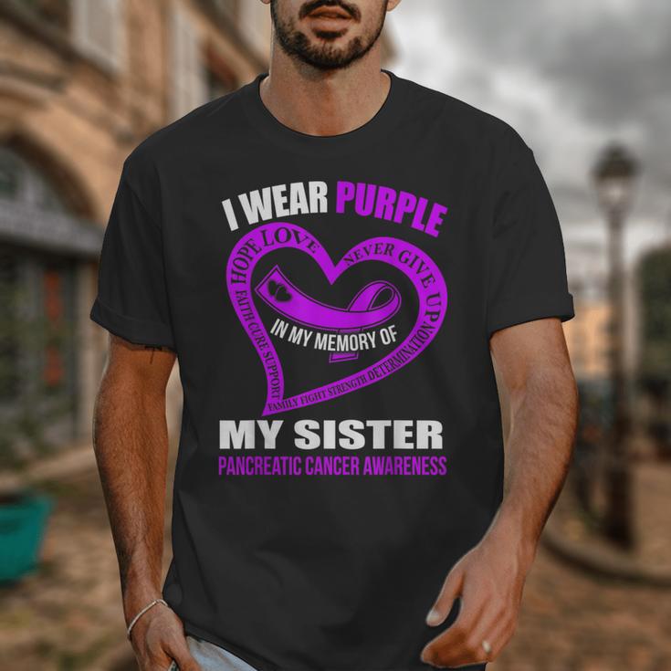 In My Memory Of My Sister PANCREATIC CANCER AWARENESS Unisex T-Shirt In My Memory Of My Sister PANCREATIC CANCER AWARENESS Unisex T-Shirt