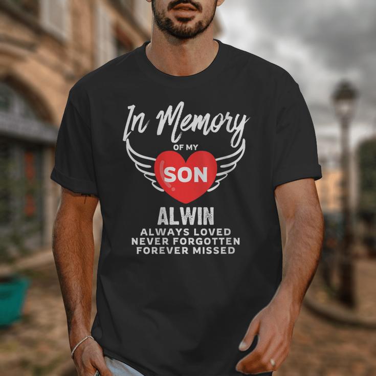 In Memory Of Son Alwin Customized Personalized Memorial Unisex T-Shirt