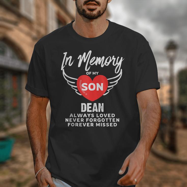 In Memory Of Son Dean Customized Personalized Memorial Unisex T-Shirt