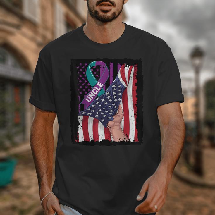 In Memory Of My Uncle Suicide Awareness American Flag Women Kids Men Unisex T-Shirt In Memory Of My Uncle Suicide Awareness American Flag Women Kids Men Unisex T-Shirt