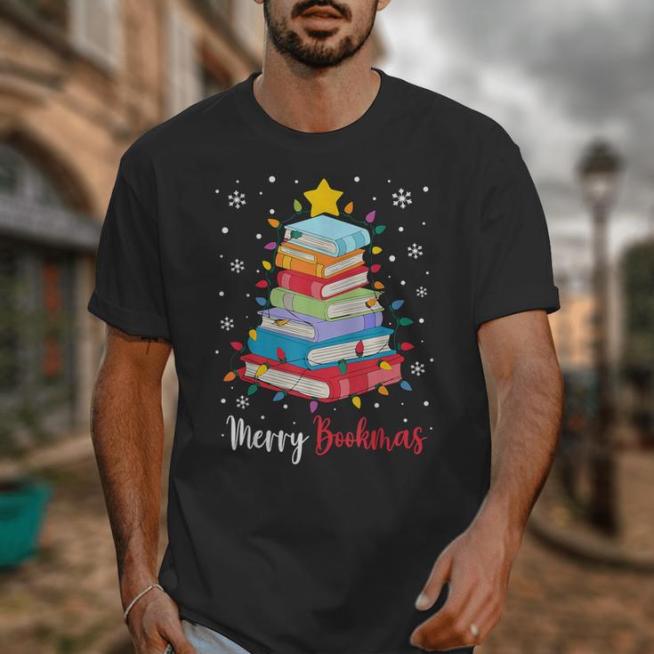 Merry Bookmas Book Christmas Tree Lights Xmas Men Women Kids Unisex T-Shirt Merry Bookmas Book Christmas Tree Lights Xmas Men Women Kids Unisex T-Shirt