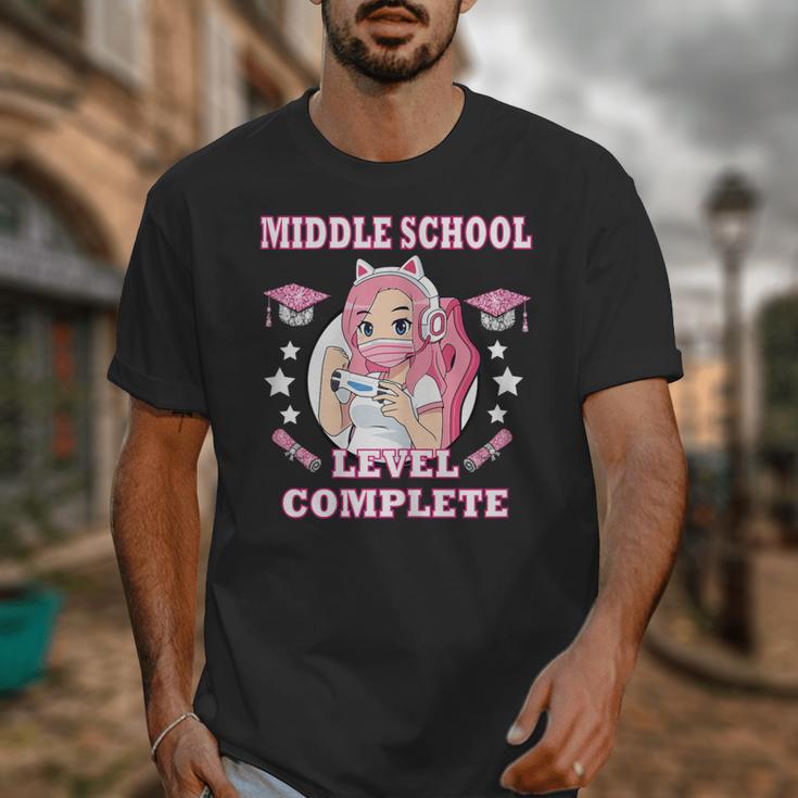 Middle School Level Complete Gaming Graduation Anime Girl Unisex T-Shirt