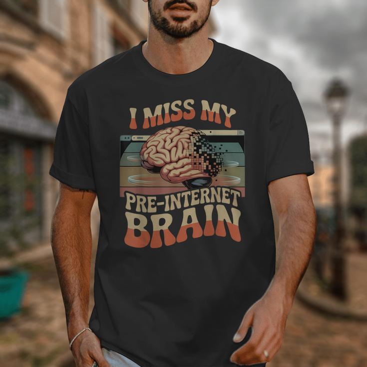 I Miss My Pre-Internet Brain Digital Nostalgia Retro Unisex T-Shirt I Miss My Pre-Internet Brain Digital Nostalgia Retro Unisex T-Shirt