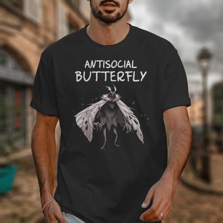 Mothman Shirt Antisocial Butterfly Introvert Cryptid Unisex T-Shirt Mothman Shirt Antisocial Butterfly Introvert Cryptid Unisex T-Shirt