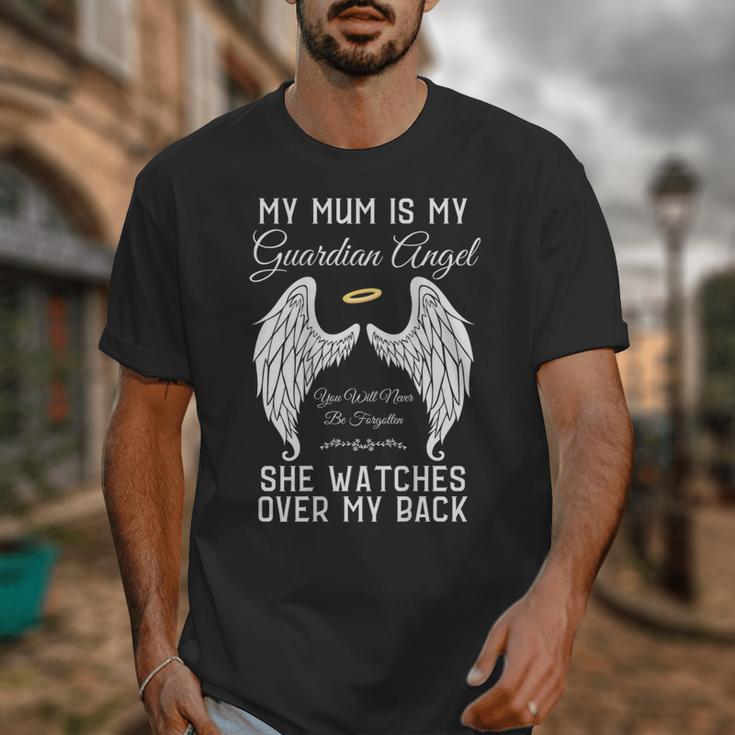 My Mum Is My Guardian Angel In Heaven Memorial Memory Miss Unisex T-Shirt