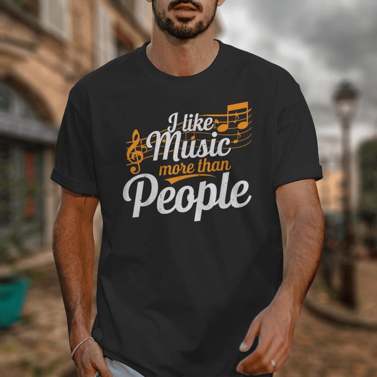 I Like Music More Than People Fan Introvert Unisex T-Shirt