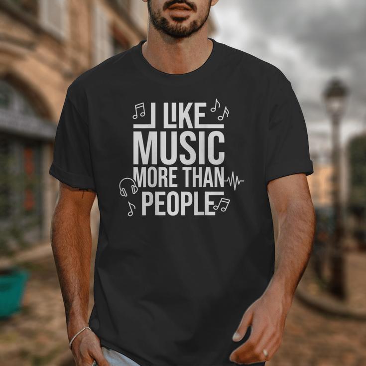 I Like Music More Than People Music Lover & Introvert Unisex T-Shirt I Like Music More Than People Music Lover & Introvert Unisex T-Shirt