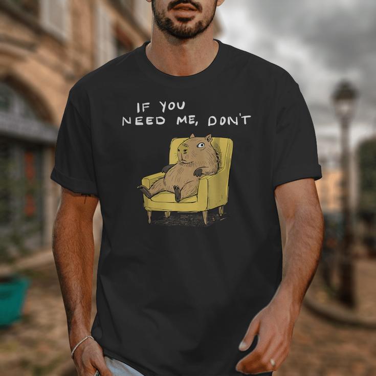 If You Need Me Don’t Introvert Capybara Sarcastic Unisex T-Shirt
