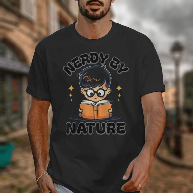 Nerdy By Nature Chibi Cute Book Lover Unisex T-Shirt