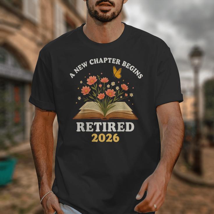 A New Chapter Begins Retired 2026 Floral Book Butterfly Tee Unisex T-Shirt