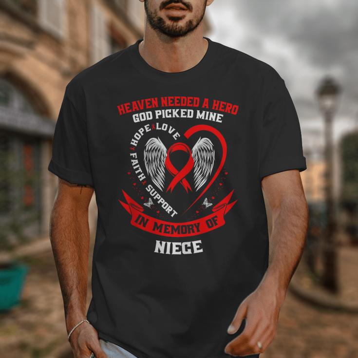 Niece Heart Disease Awareness In Remembrance Memory Of Unisex T-Shirt Niece Heart Disease Awareness In Remembrance Memory Of Unisex T-Shirt