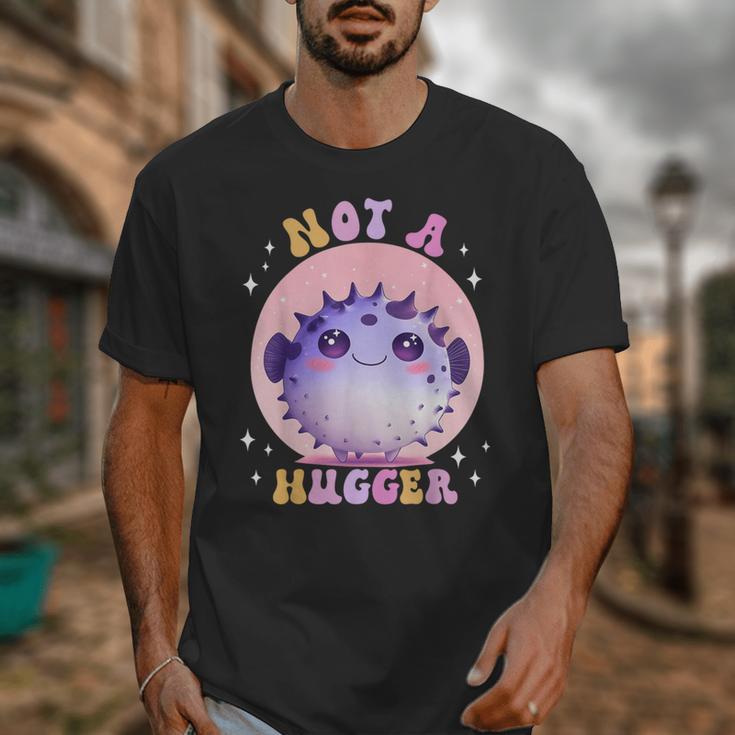 Not a Hugger Cute Pufferfish Autism Awareness Introverts Unisex T-Shirt Not a Hugger Cute Pufferfish Autism Awareness Introverts Unisex T-Shirt