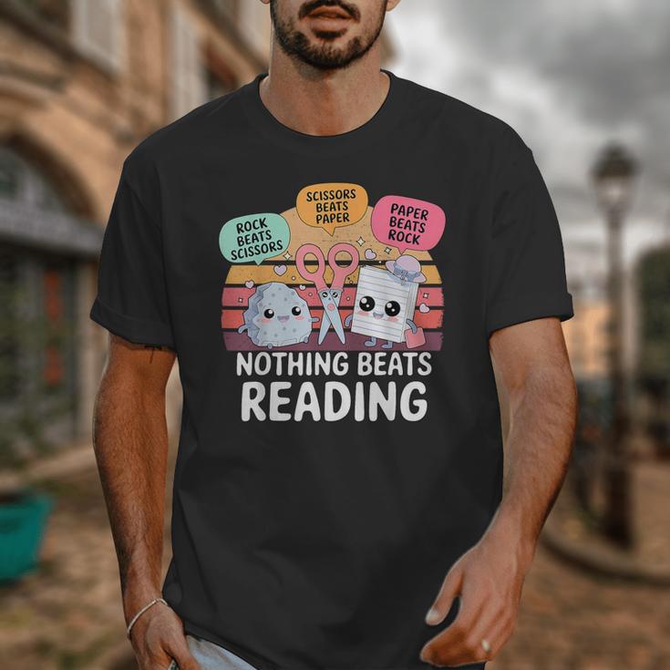 Nothing Beats Reading Rock Paper Scissors Books Lover Unisex T-Shirt Nothing Beats Reading Rock Paper Scissors Books Lover Unisex T-Shirt