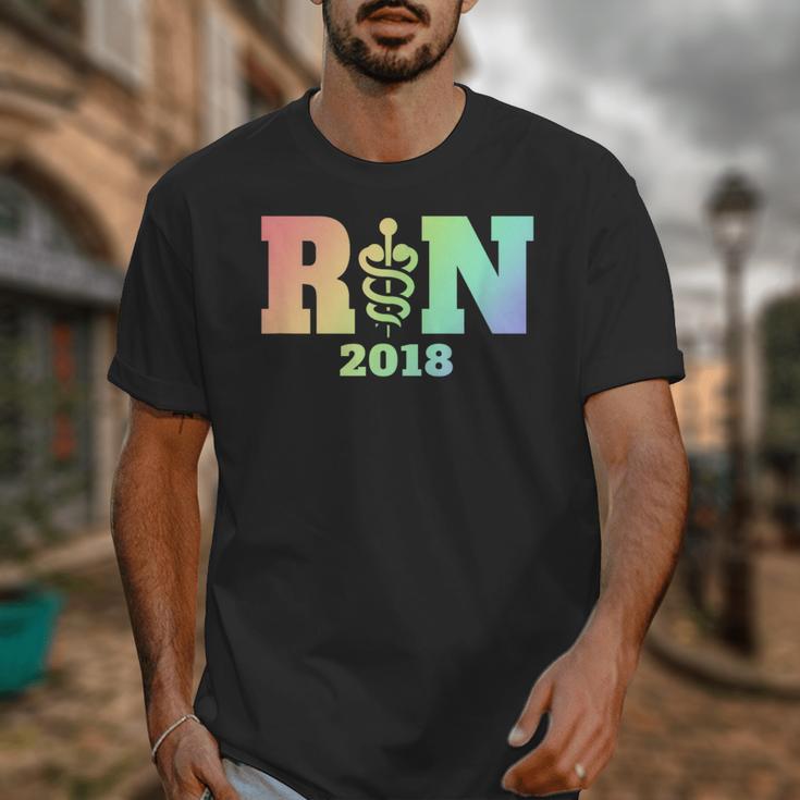 Nurse Graduation Shirt RN Est 2018 Rainbow Tshirt Unisex T-Shirt