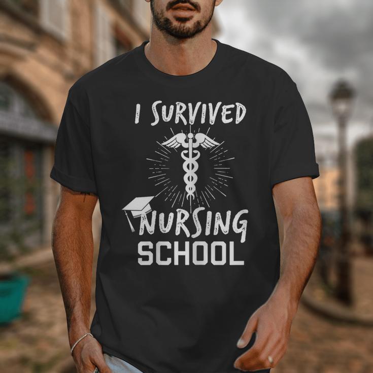 Nursing School Graduation Shirt I Survived RN Gift Unisex T-Shirt
