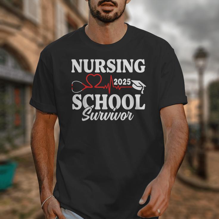 Nursing School Survivor 2025 RN ER Graduation Nurse Grad Unisex T-Shirt